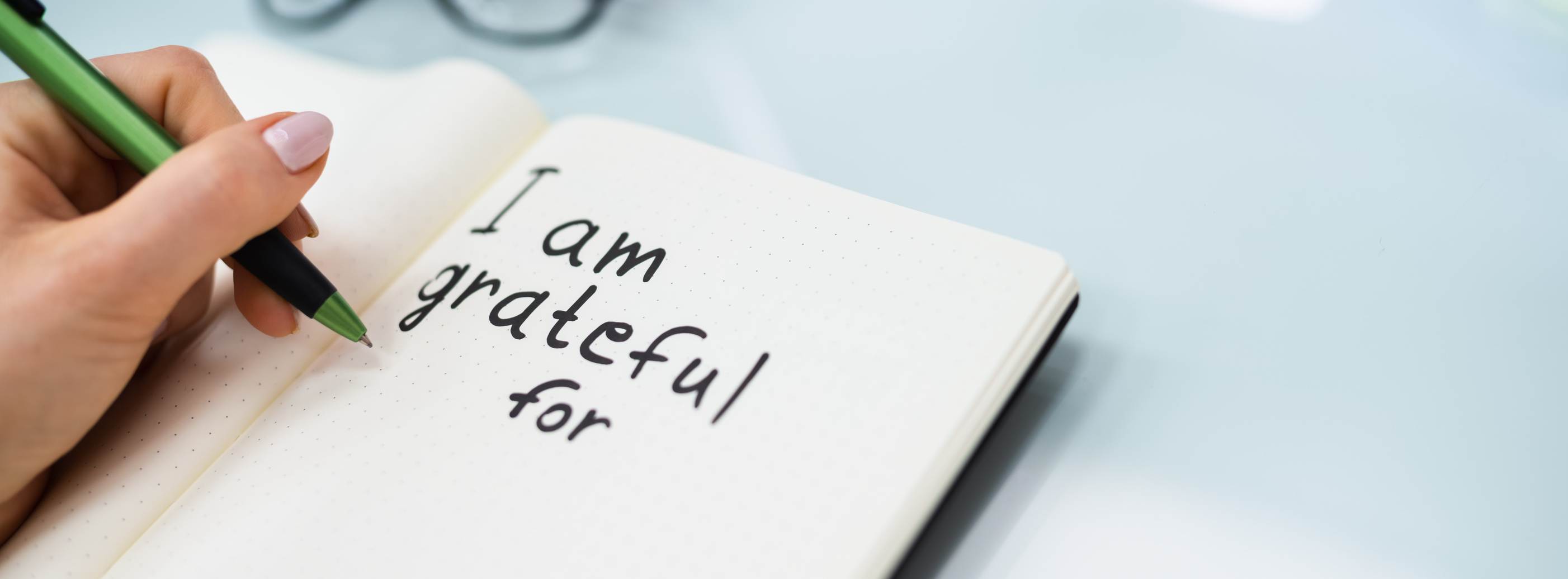Gratitude Journal Concept. Writing I Grateful
